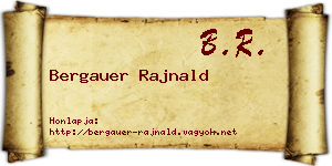 Bergauer Rajnald névjegykártya